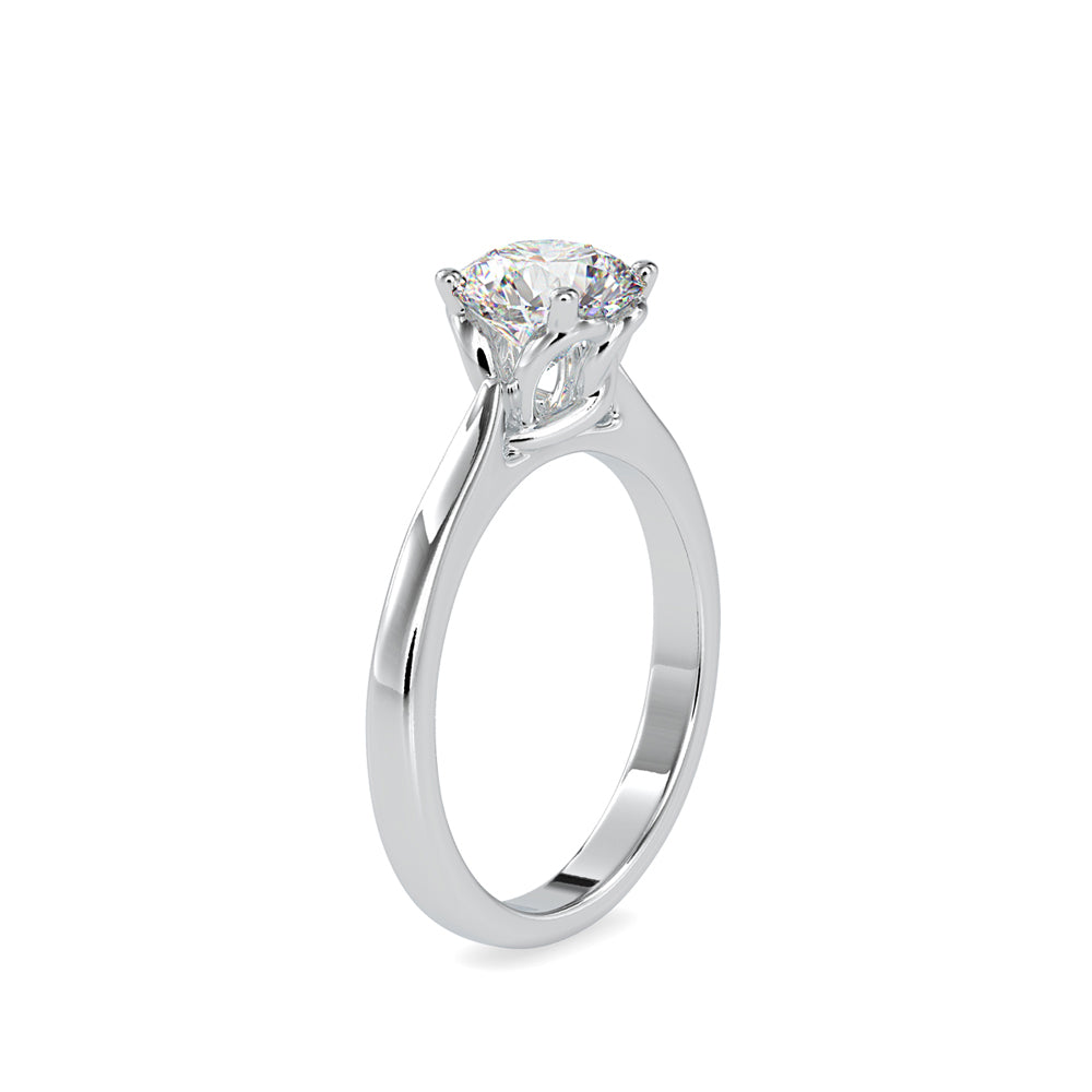 SKU: 0132 (22K) Knotted-Setting Solitaire Engagment Ring in Rose Gold.