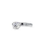 SKU: 0132 (10K) Knotted-Setting Solitaire Engagment Ring in Rose Gold.