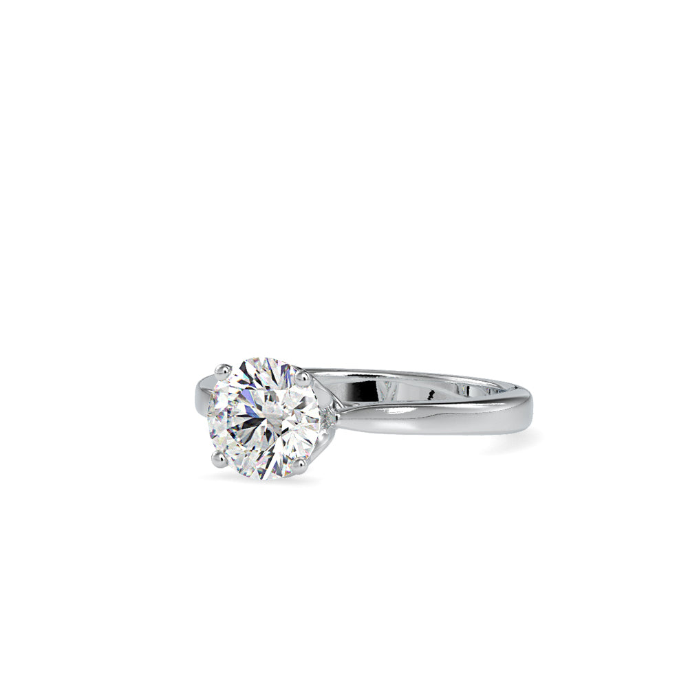 SKU: 0132 (18K) Knotted-Setting Solitaire Engagment Ring in Rose Gold.