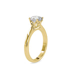 SKU: 0132 (14K) Knotted-Setting Solitaire Engagment Ring in Rose Gold.