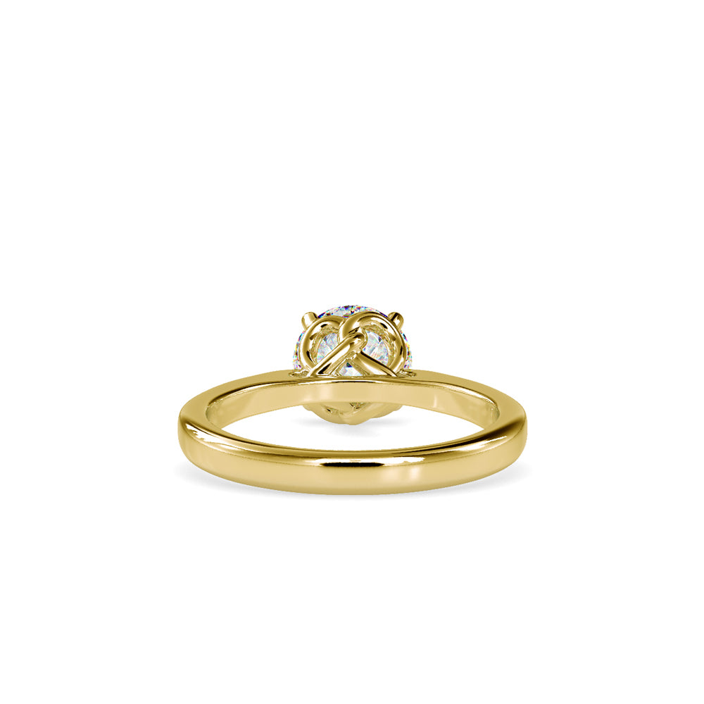 SKU: 0132 (10K) Knotted-Setting Solitaire Engagment Ring in Rose Gold.