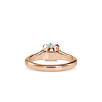 SKU: 0133 (18K) Round Fancy Shank Solitaire Ring in Rose Gold.