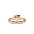 SKU: 0134 (18K) Heart-Setting Solitaire Engagment Ring in Rose Gold.