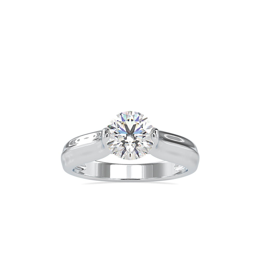 SKU: 0135 (10K) Fancy Petal Shank Round Diamond Engagment Ring in Rose Gold.