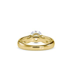 SKU: 0135 (10K) Fancy Petal Shank Round Diamond Engagment Ring in Rose Gold.