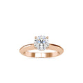 SKU: 0136 (22K) Fancy Lotus petal-Setting Engagment Ring in Rose Gold.