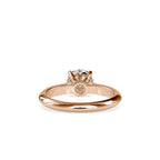 SKU: 0136 (14K) Fancy Lotus petal-Setting Engagment Ring in Rose Gold.