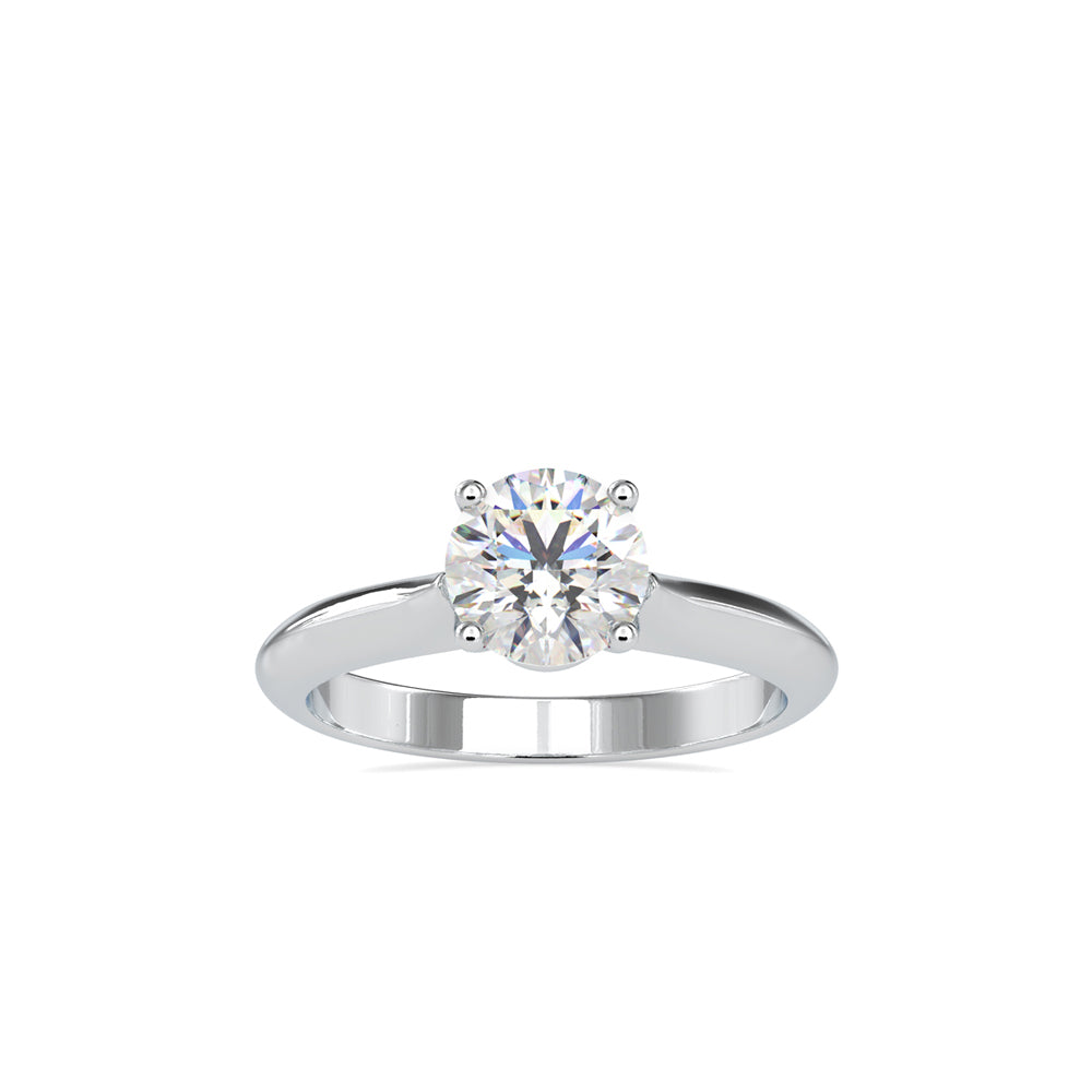 SKU: 0136 (18K) Fancy Lotus petal-Setting Engagment Ring in Rose Gold.