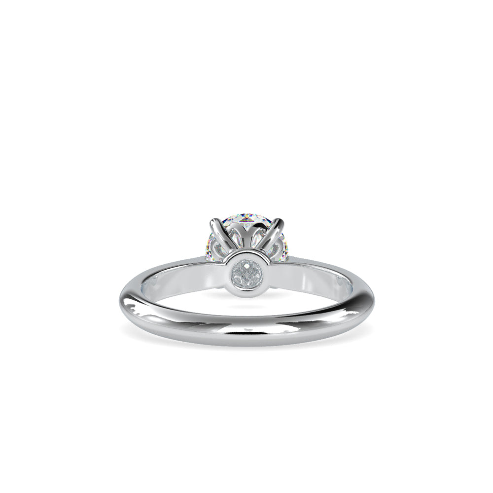 SKU: 0136 (18K) Fancy Lotus petal-Setting Engagment Ring in Rose Gold.