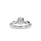 SKU: 0137 (18K) Twisted Shank Heart-setting Solitaire Engagment Ring in Rose Gold.