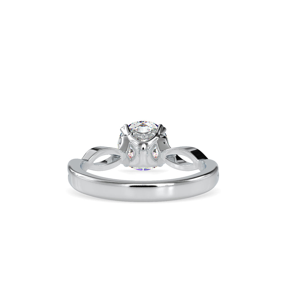 SKU: 0137 (10K) Twisted Shank Heart-setting Solitaire Engagment Ring in Rose Gold.