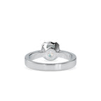 SKU: 0138 (10K) Four-Prong Bowl Style Single Diamond Engagment Ring in Rose Gold.