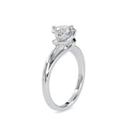 SKU: 0139 (14K) Four-Prong Solitaire Engagment Ring in Rose Gold.