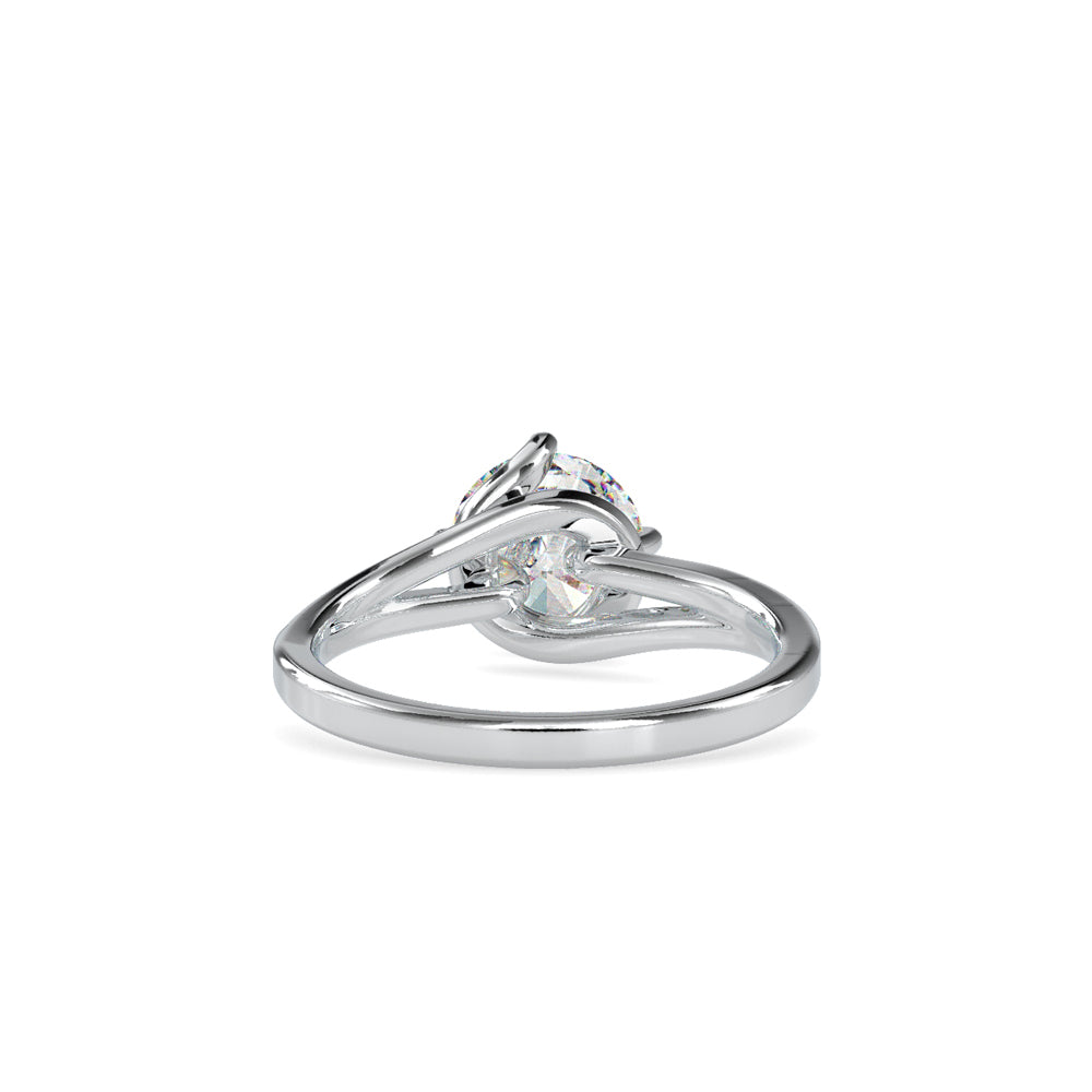 SKU: 0139 (18K) Four-Prong Solitaire Engagment Ring in Rose Gold.