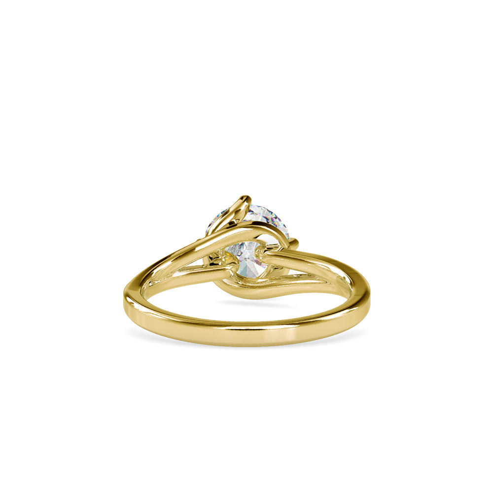SKU: 0139 (22K) Four-Prong Solitaire Engagment Ring in Rose Gold.