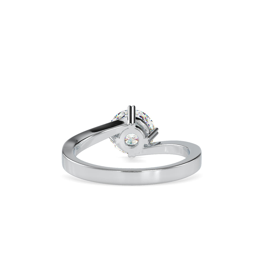 SKU: 0140 (10K) Four-heart Prongs Solitaire Engagment Ring in Rose Gold.