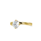 SKU: 0140 (18K) Four-heart Prongs Solitaire Engagment Ring in Rose Gold.