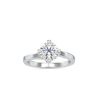 SKU: 0141 (22K) Four-heart Prongs Solitaire Engagment Ring in Rose Gold.