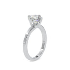 SKU: 0141 (22K) Four-heart Prongs Solitaire Engagment Ring in Rose Gold.
