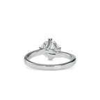 SKU: 0141 (18K) Four-heart Prongs Solitaire Engagment Ring in Rose Gold.