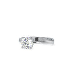 SKU: 0142 (14K) Classic Four-Prongs Solitaire Engagment Ring in Rose Gold.