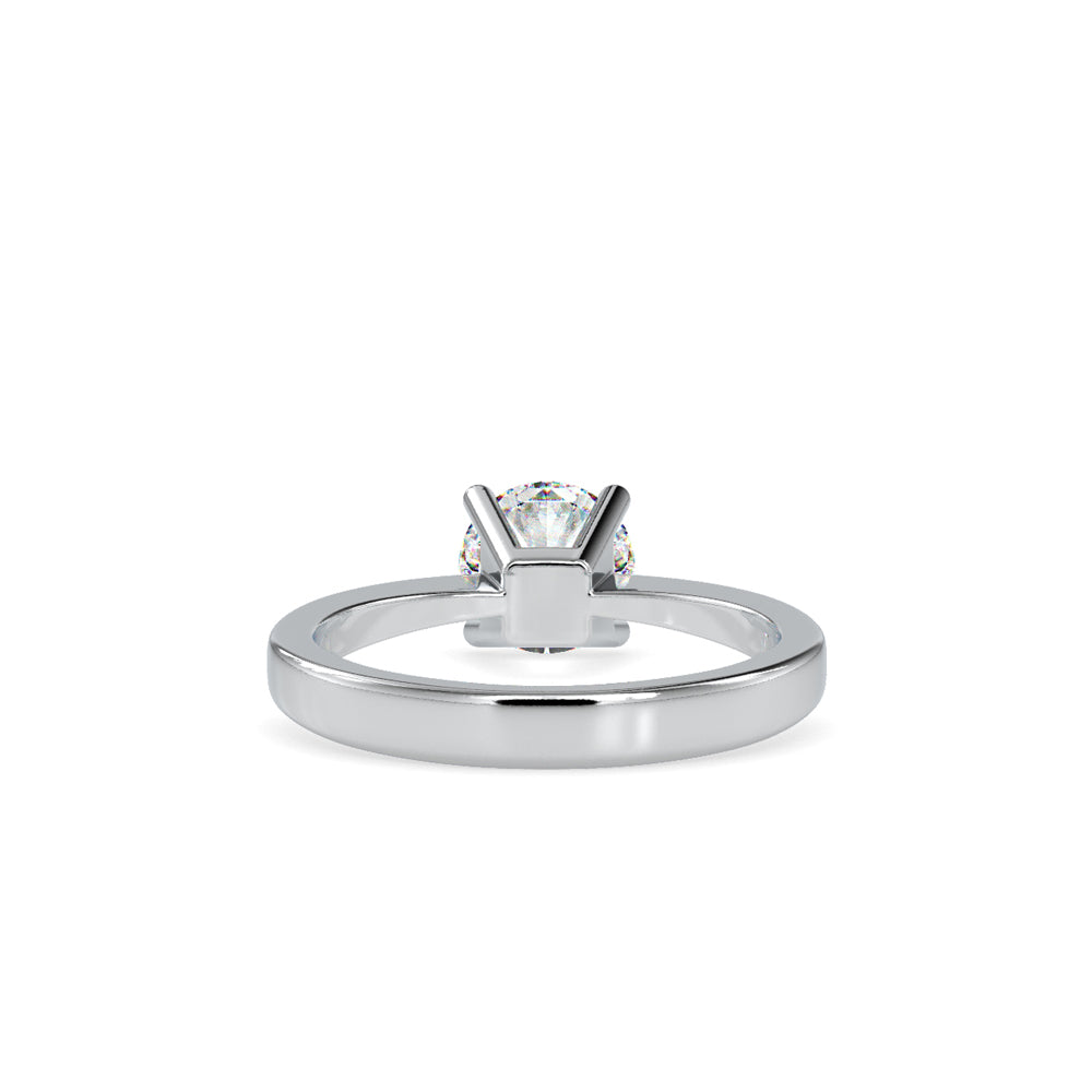 SKU: 0142 (10K) Classic Four-Prongs Solitaire Engagment Ring in Rose Gold.