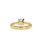 SKU: 0142 (22K) Classic Four-Prongs Solitaire Engagment Ring in Rose Gold.