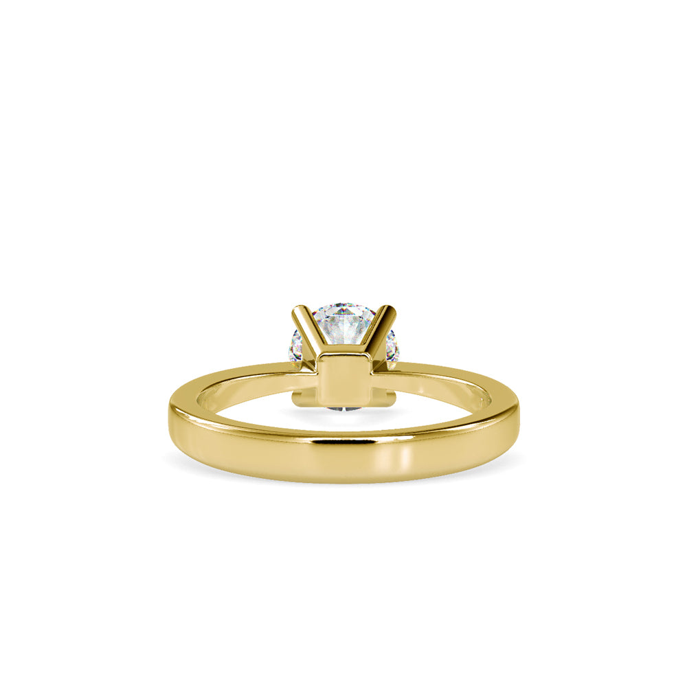 SKU: 0142 (22K) Classic Four-Prongs Solitaire Engagment Ring in Rose Gold.