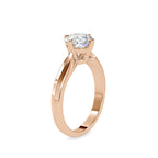SKU: 0143 (18K) Classic Four-Prongs Solitaire Engagment Ring in Rose Gold.