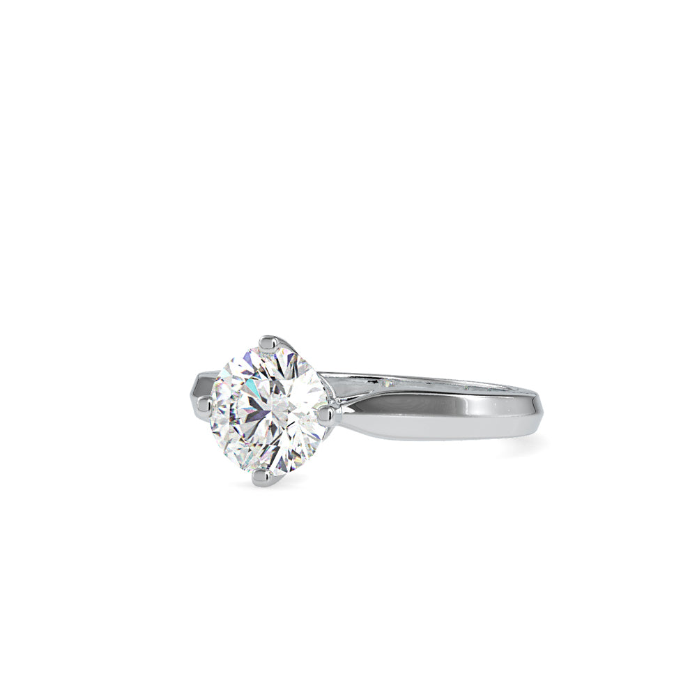 SKU: 0143 (22K) Classic Four-Prongs Solitaire Engagment Ring in Rose Gold.