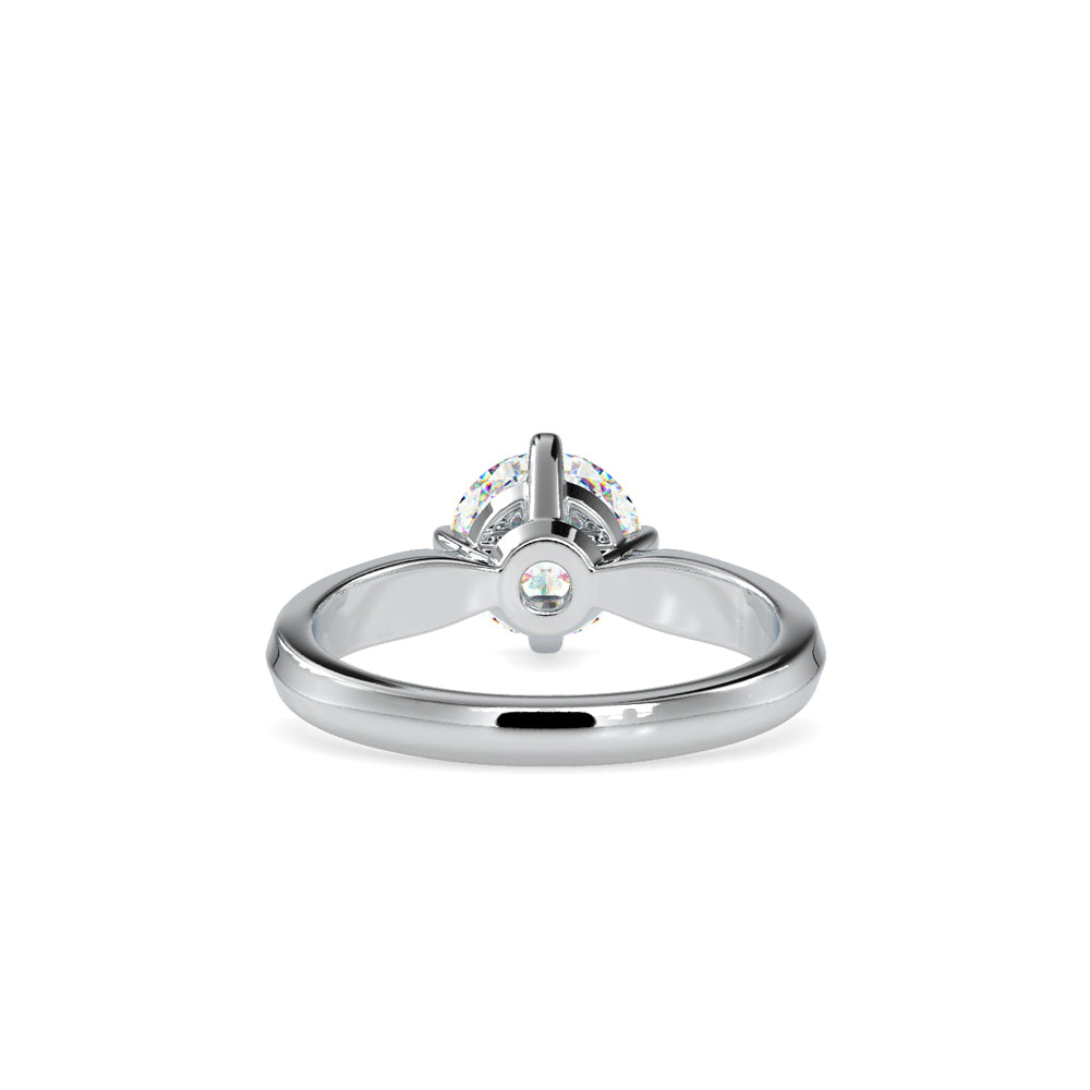 SKU: 0143 (22K) Classic Four-Prongs Solitaire Engagment Ring in Rose Gold.