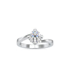 SKU: 0144 (10K) Four-Prong Solitaire Engagment Ring in Rose Gold.