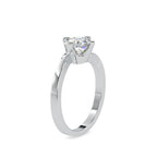 SKU: 0144 (18K) Four-Prong Solitaire Engagment Ring in Rose Gold.