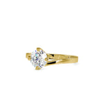 SKU: 0144 (22K) Four-Prong Solitaire Engagment Ring in Rose Gold.