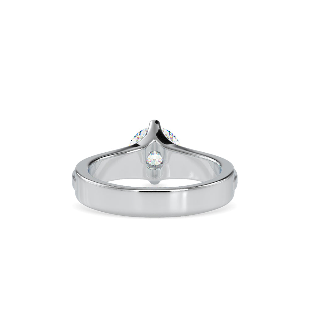 SKU: 0145 (22K) Fancy Shank Round Diamond Engagment Ring in Rose Gold.
