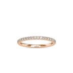 SKU: 0146 (22K) Diamond-Accent Wedding band in Rose Gold.
