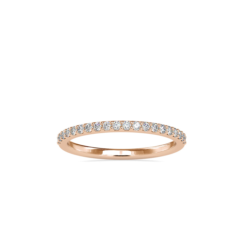 SKU: 0146 (22K) Diamond-Accent Wedding band in Rose Gold.