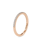 SKU: 0146 (18K) Diamond-Accent Wedding band in Rose Gold.