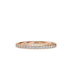 SKU: 0146 (18K) Diamond-Accent Wedding band in Rose Gold.