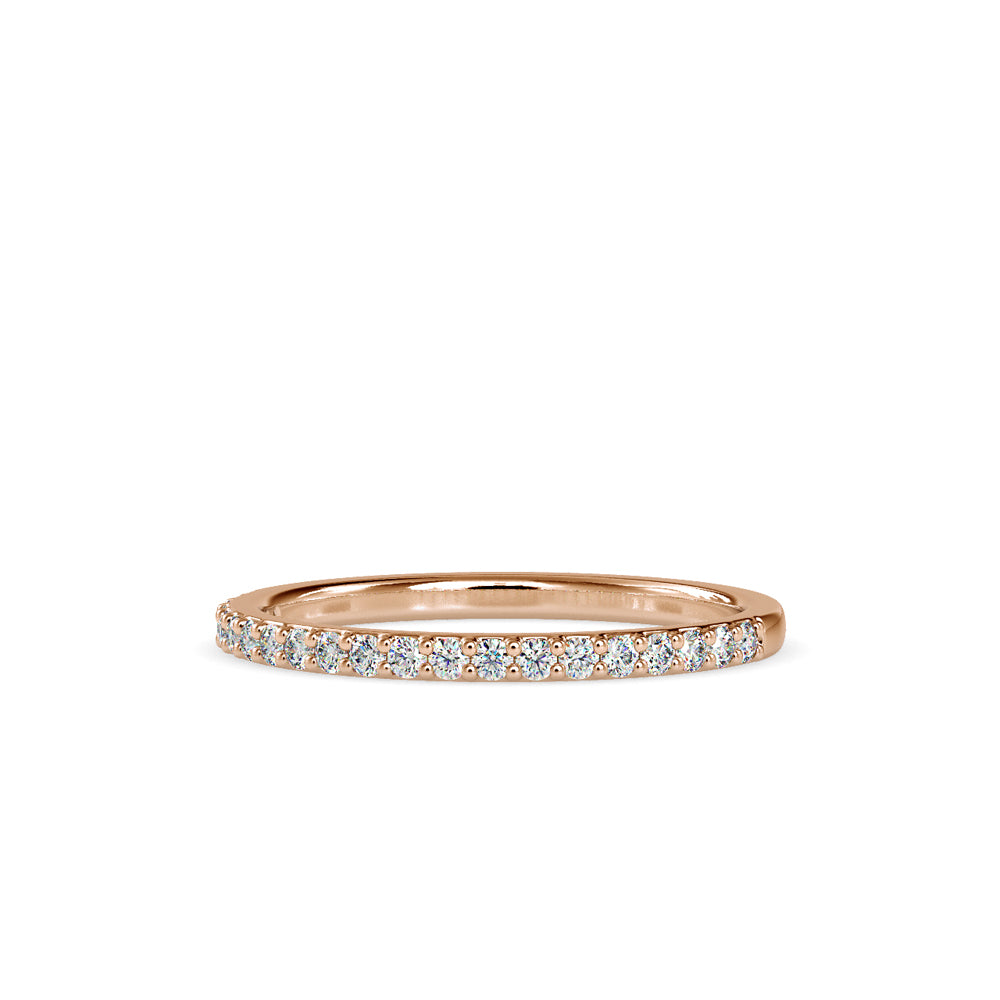 SKU: 0146 (22K) Diamond-Accent Wedding band in Rose Gold.