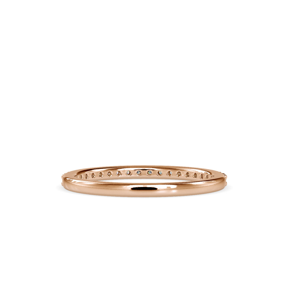 SKU: 0146 (22K) Diamond-Accent Wedding band in Rose Gold.