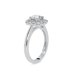 SKU: 0148 (18K) Double-Prong Round Halo Engagment Ring in Rose Gold.