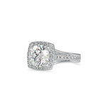 SKU: 0149 (10K) Split Shank Round Halo Engagment Ring in Rose Gold.