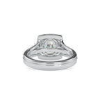 SKU: 0149 (18K) Split Shank Round Halo Engagment Ring in Rose Gold.