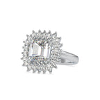 SKU: 0150 (18K) Vintage Emerald Halo Engagment Ring in Rose Gold.