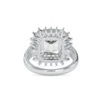 SKU: 0150 (14K) Vintage Emerald Halo Engagment Ring in Rose Gold.