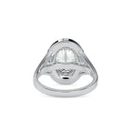 SKU: 0151 (14K) Split Shank Oval Halo Engagment Ring in Rose Gold.