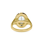 SKU: 0151 (18K) Split Shank Oval Halo Engagment Ring in Rose Gold.