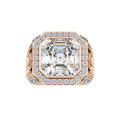 SKU: 0153 (10K) Antique Style Emerald Ring in Rose Gold.