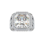 SKU: 0153 (18K) Antique Style Emerald Ring in Rose Gold.